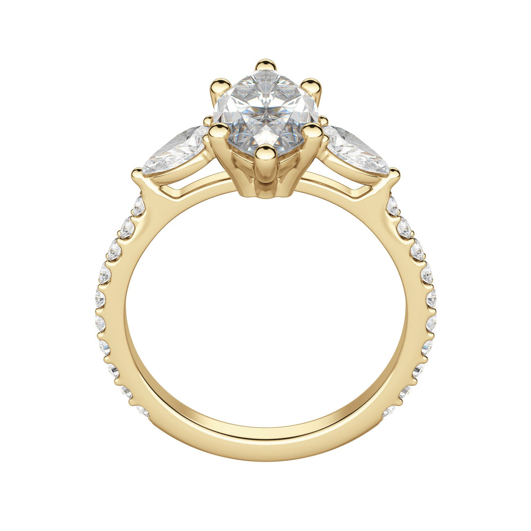 LILY ACCENTED MARQUISE CUT MOISSANITE ENGAGEMENT RING