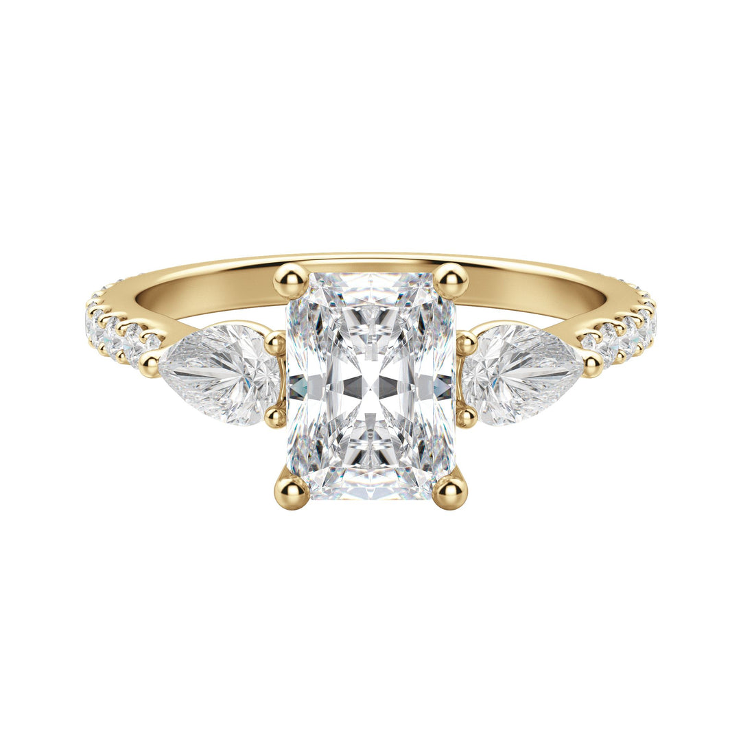 LILY ACCENTED RADIANT CUT MOISSANITE ENGAGEMENT RING