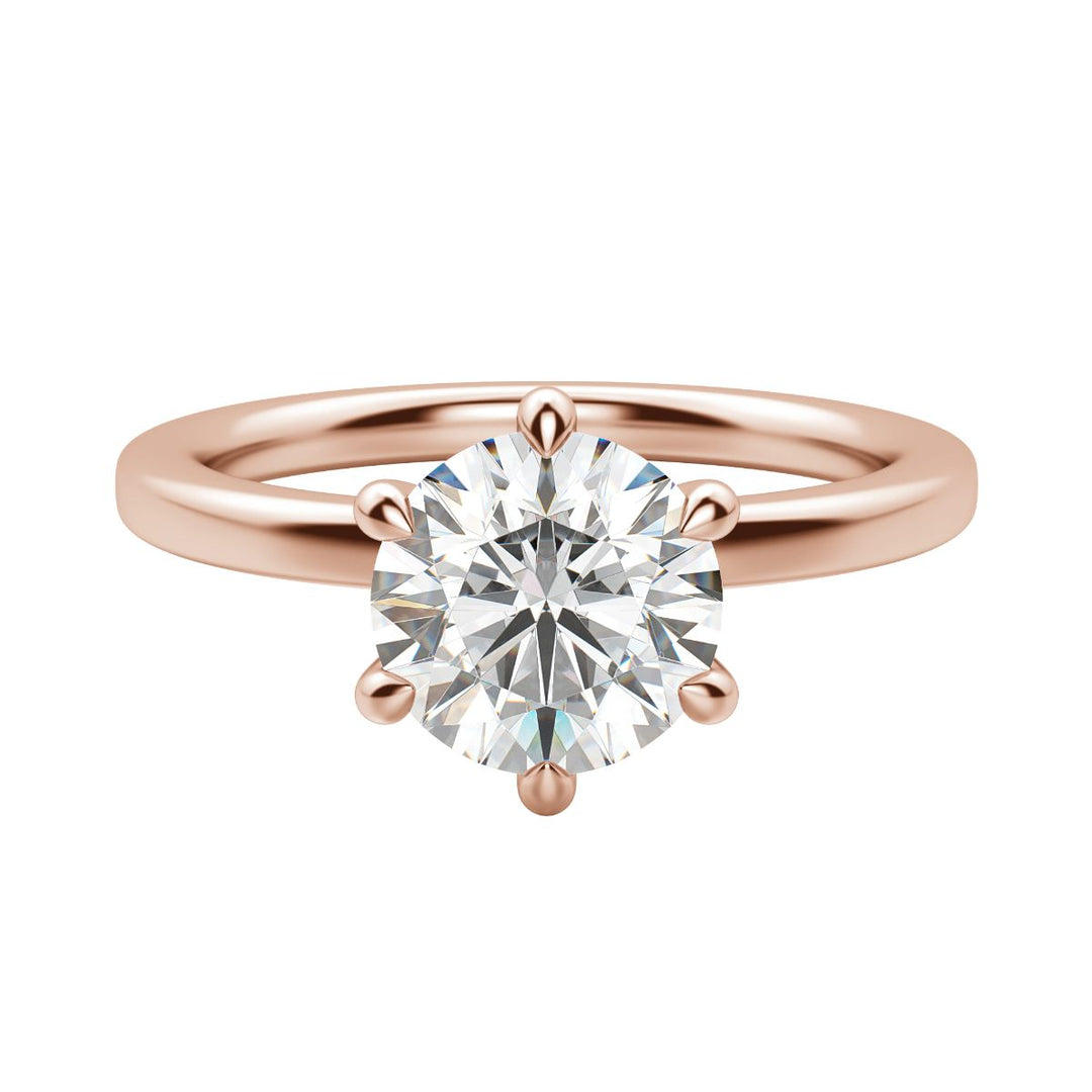 LYRE CLASSIC ROUND CUT MOISSANITE ENGAGEMENT RING