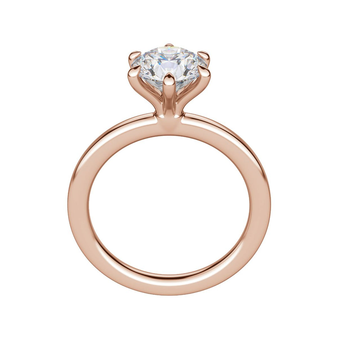 LYRE CLASSIC ROUND CUT MOISSANITE ENGAGEMENT RING