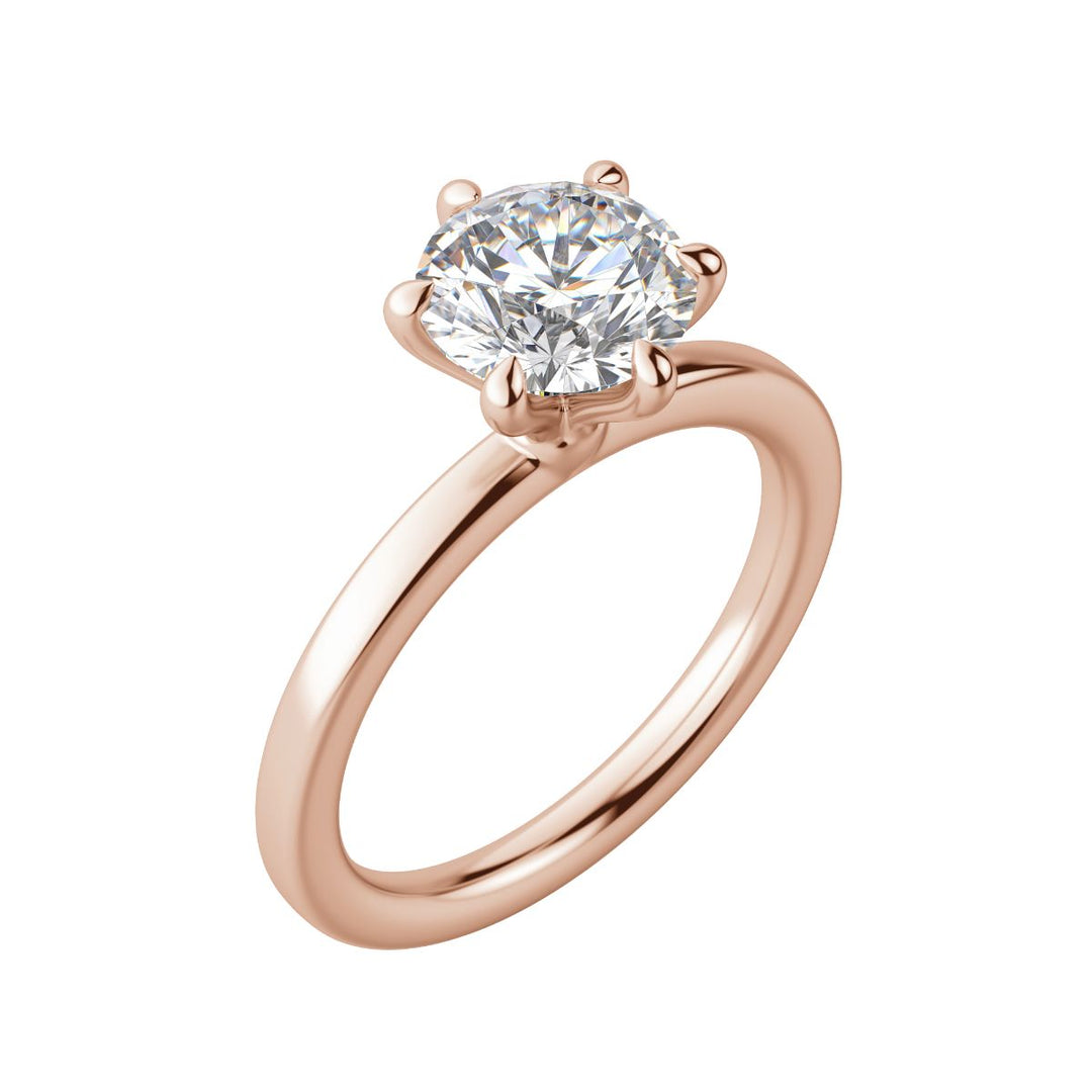 LYRE CLASSIC ROUND CUT MOISSANITE ENGAGEMENT RING