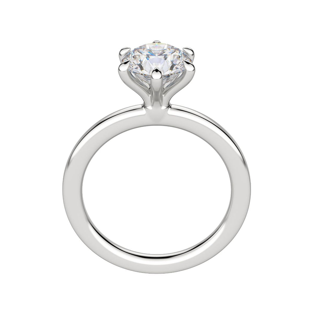 LYRE CLASSIC ROUND CUT MOISSANITE ENGAGEMENT RING