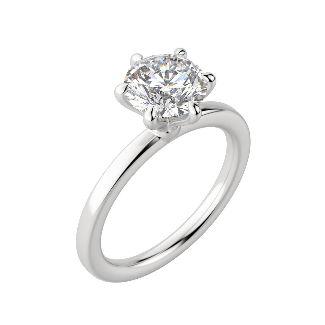 LYRE CLASSIC ROUND CUT MOISSANITE ENGAGEMENT RING