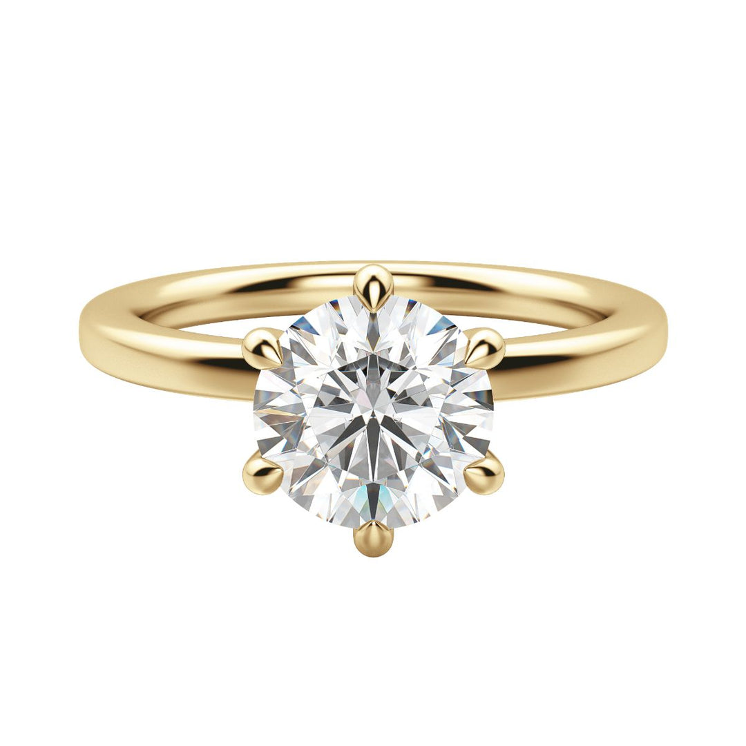 LYRE CLASSIC ROUND CUT MOISSANITE ENGAGEMENT RING