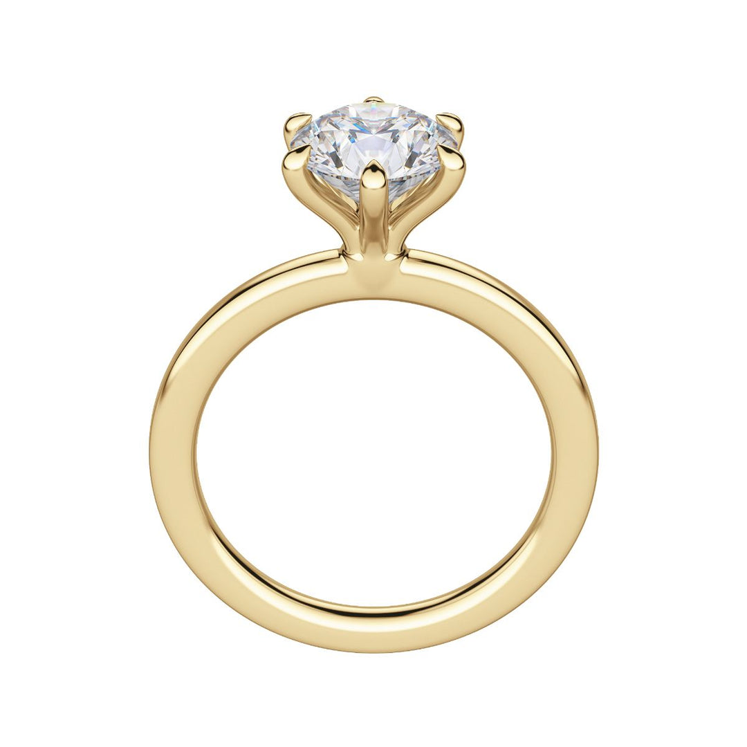 LYRE CLASSIC ROUND CUT MOISSANITE ENGAGEMENT RING