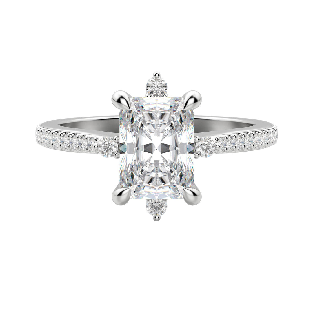 NOVA ACCENTED RADIANT CUT MOISSANITE ENGAGEMENT RING