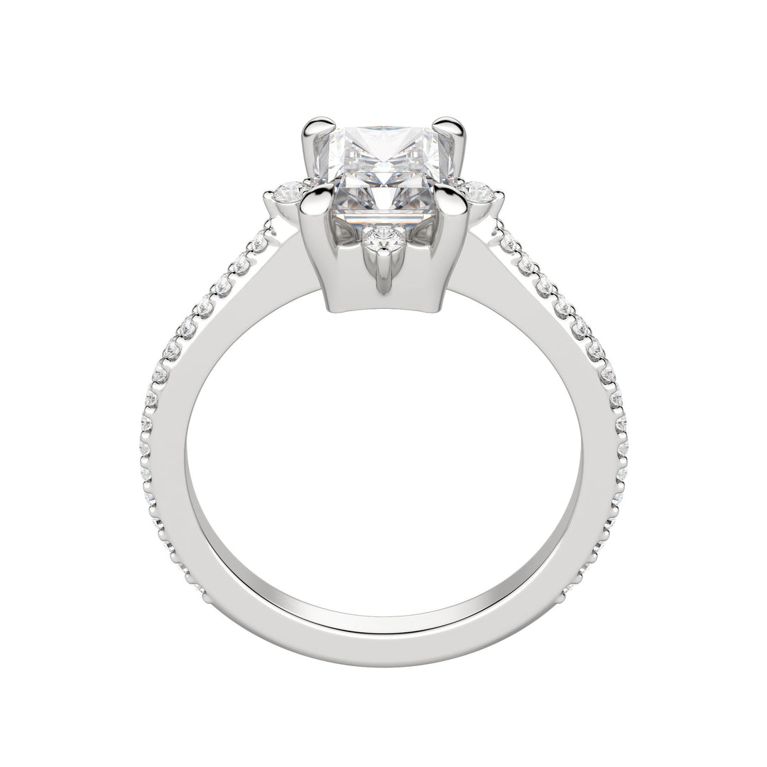 NOVA ACCENTED RADIANT CUT MOISSANITE ENGAGEMENT RING