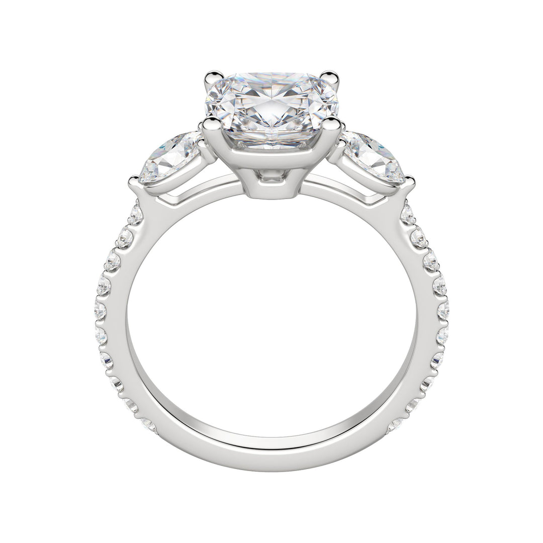 RHEA ACCENTED CUSHION CUT MOISSANITE ENGAGEMENT RING