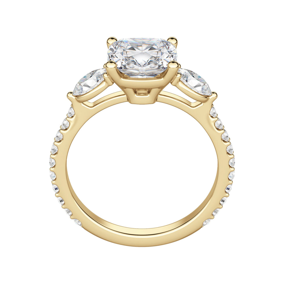 RHEA ACCENTED CUSHION CUT MOISSANITE ENGAGEMENT RING