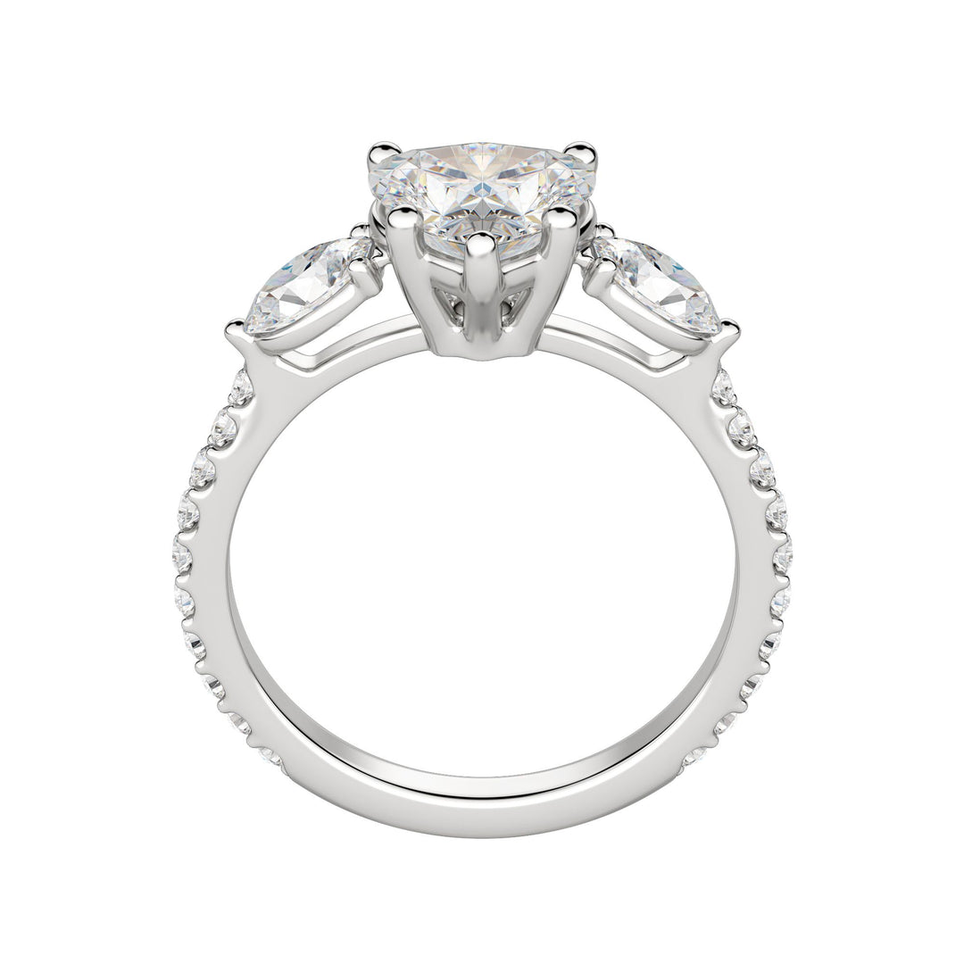 RHEA ACCENTED HEART CUT MOISSANITE ENGAGEMENT RING