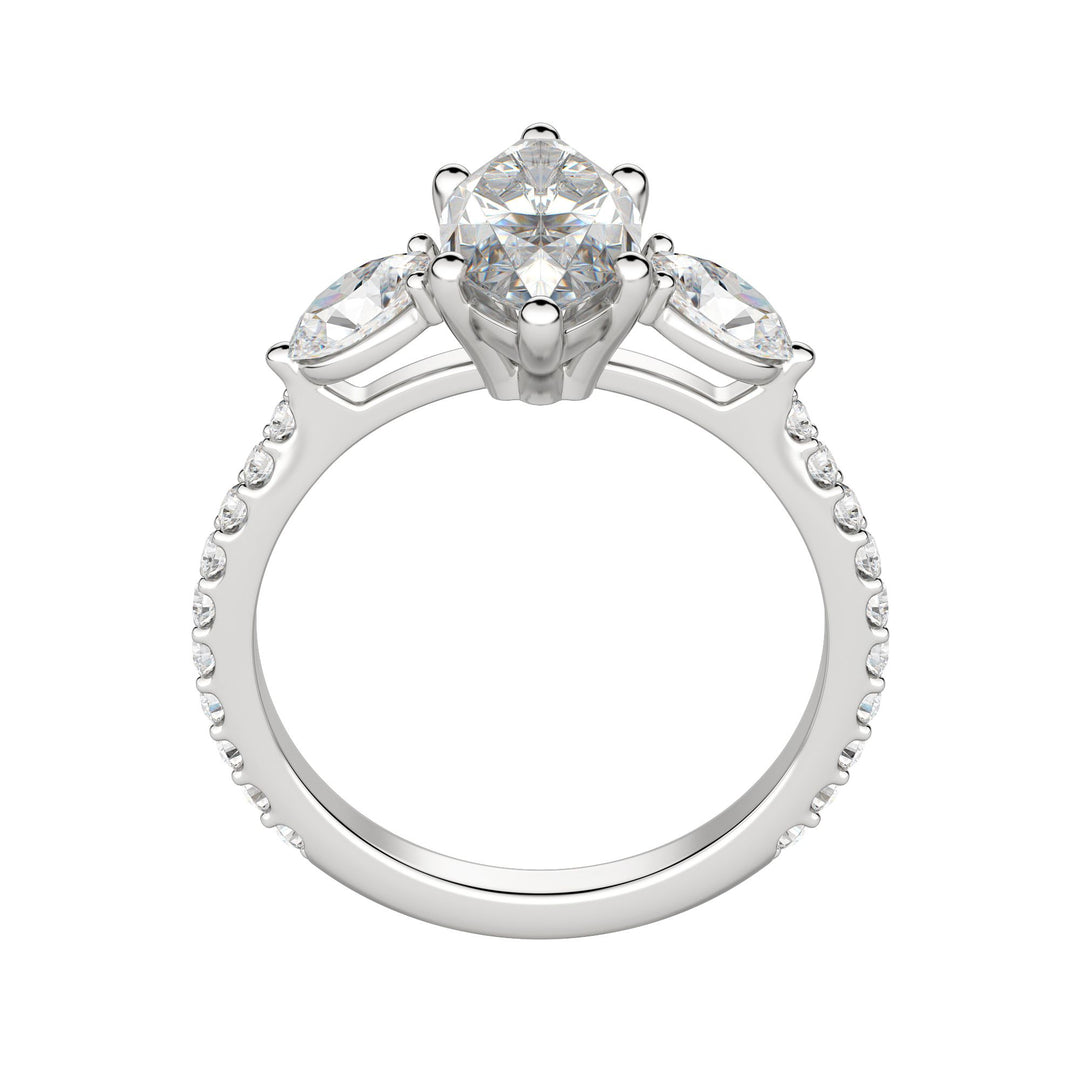 RHEA ACCENTED MARQUISE CUT MOISSANITE ENGAGEMENT RING