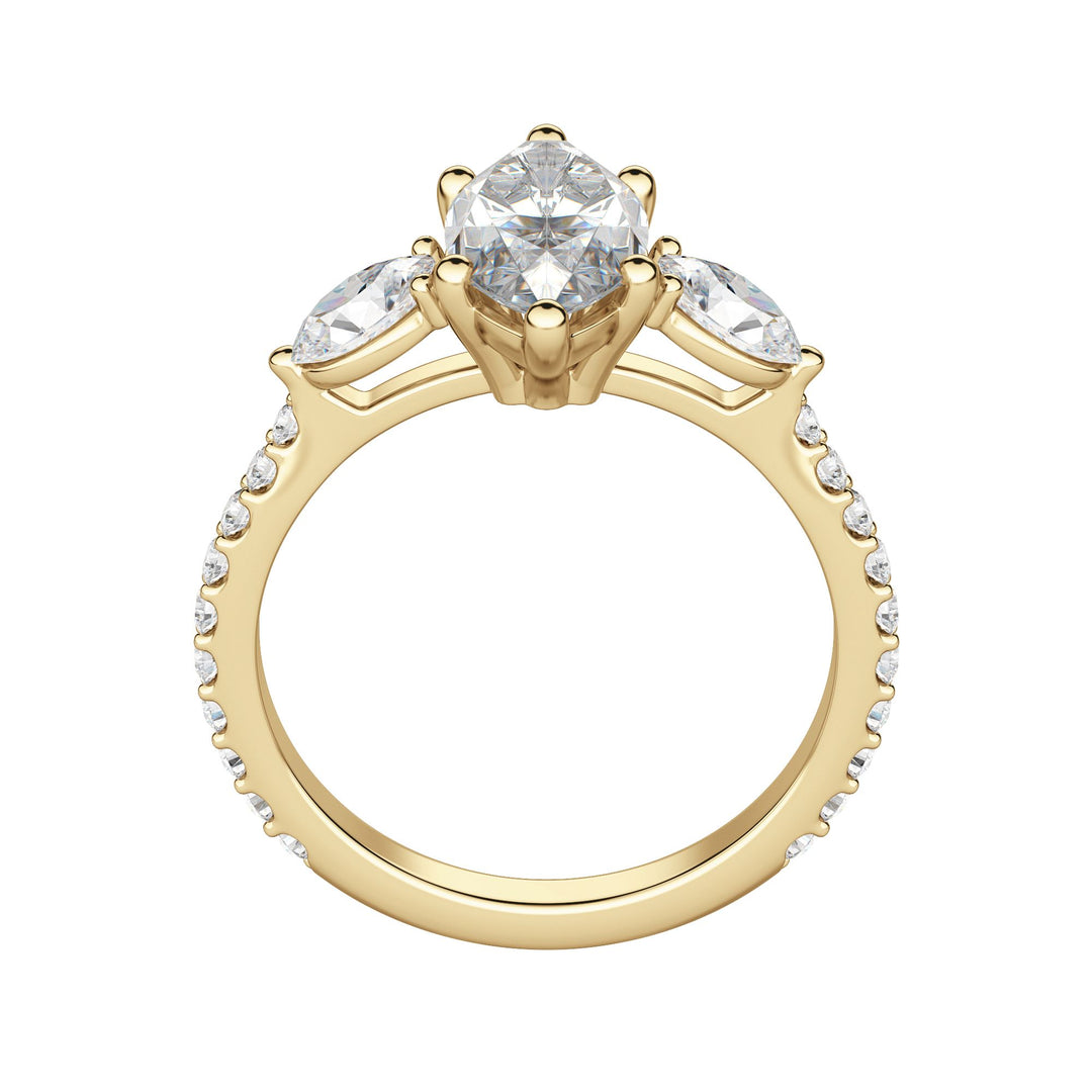 RHEA ACCENTED MARQUISE CUT MOISSANITE ENGAGEMENT RING