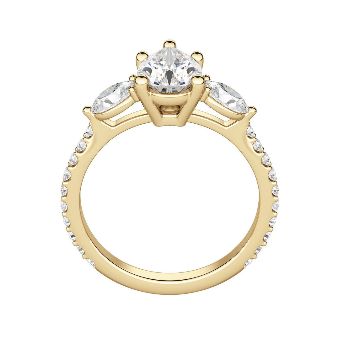 RHEA ACCENTED PEAR CUT MOISSANITE ENGAGEMENT RING