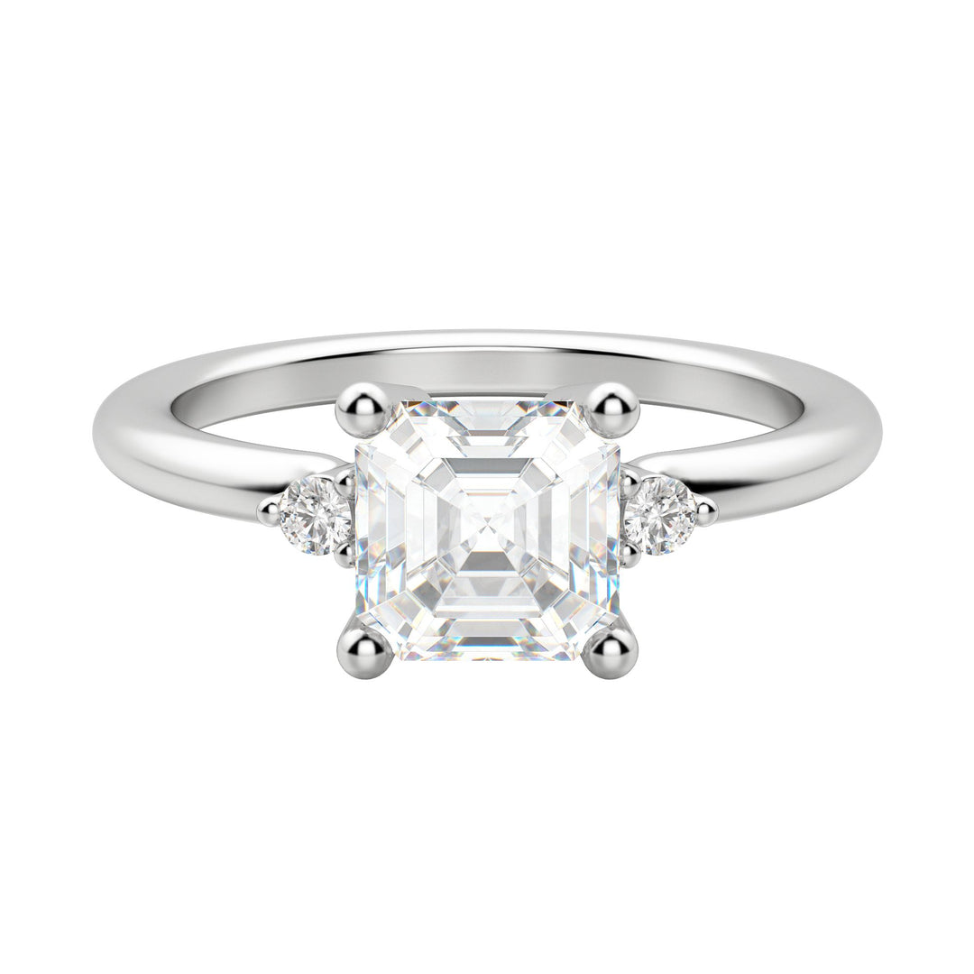 ZARA ASSCHER CUT MOISSANITE ENGAGEMENT RING