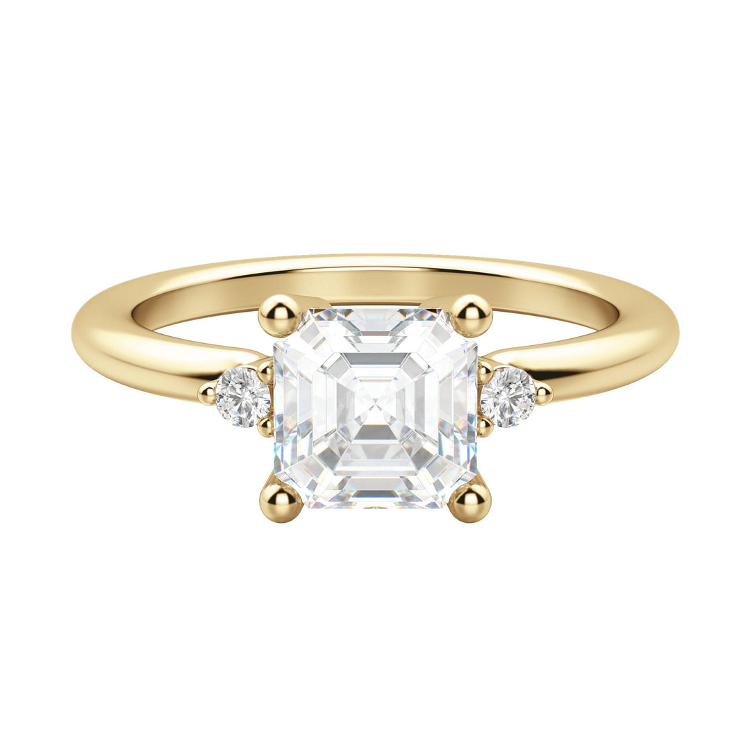 ZARA ASSCHER CUT MOISSANITE ENGAGEMENT RING