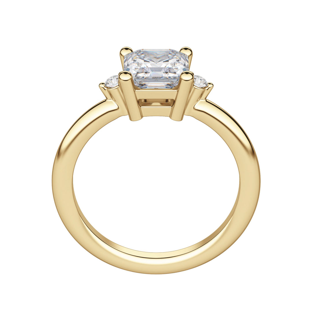 ZARA ASSCHER CUT MOISSANITE ENGAGEMENT RING