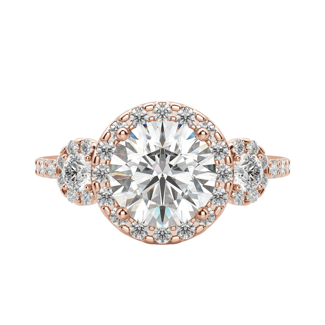 ADDY ROUND CUT MOISSANITE ENGAGEMENT RING