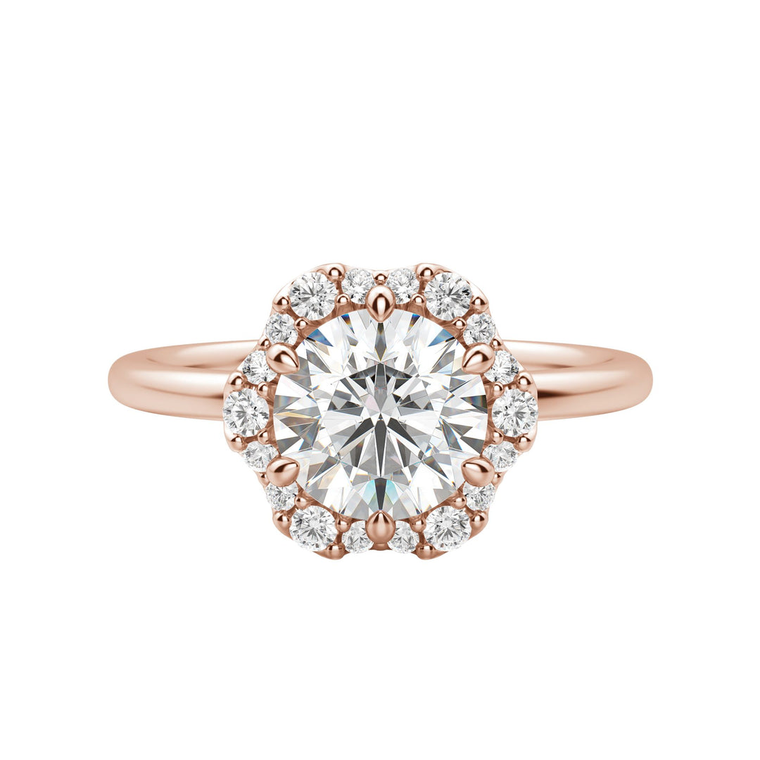 ALTO ROUND CUT MOISSANITE ENGAGEMENT RING