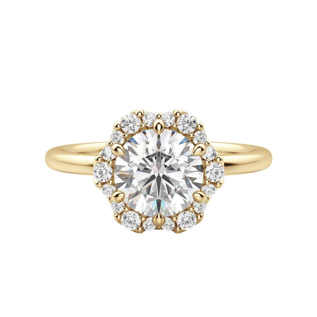 ALTO ROUND CUT MOISSANITE ENGAGEMENT RING