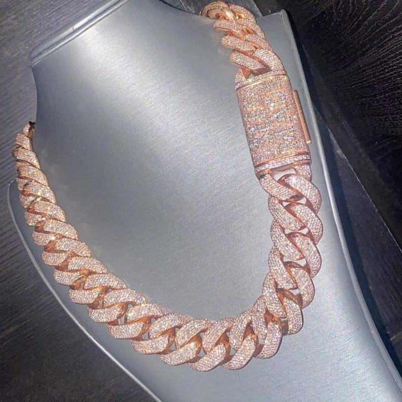 rose gold cuban link chain