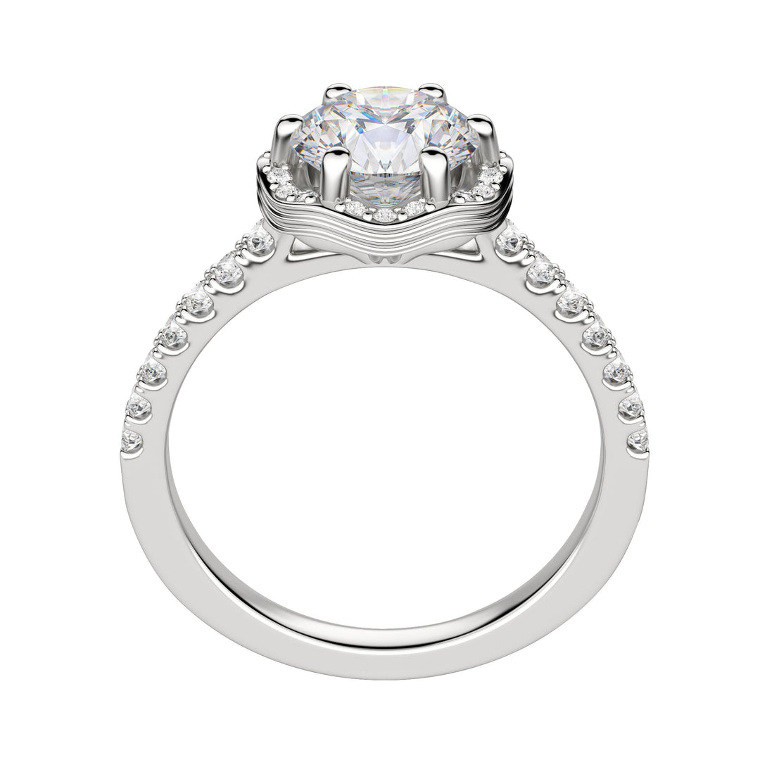 ARIA ROUND CUT MOISSANITE ENGAGEMENT RING