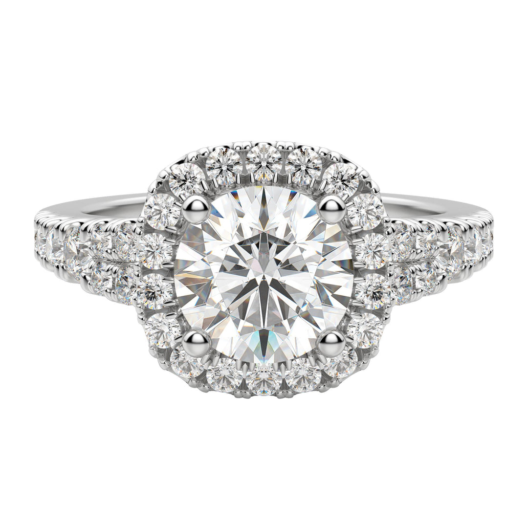 AURA ROUND CUT MOISSANITE ENGAGEMENT RING