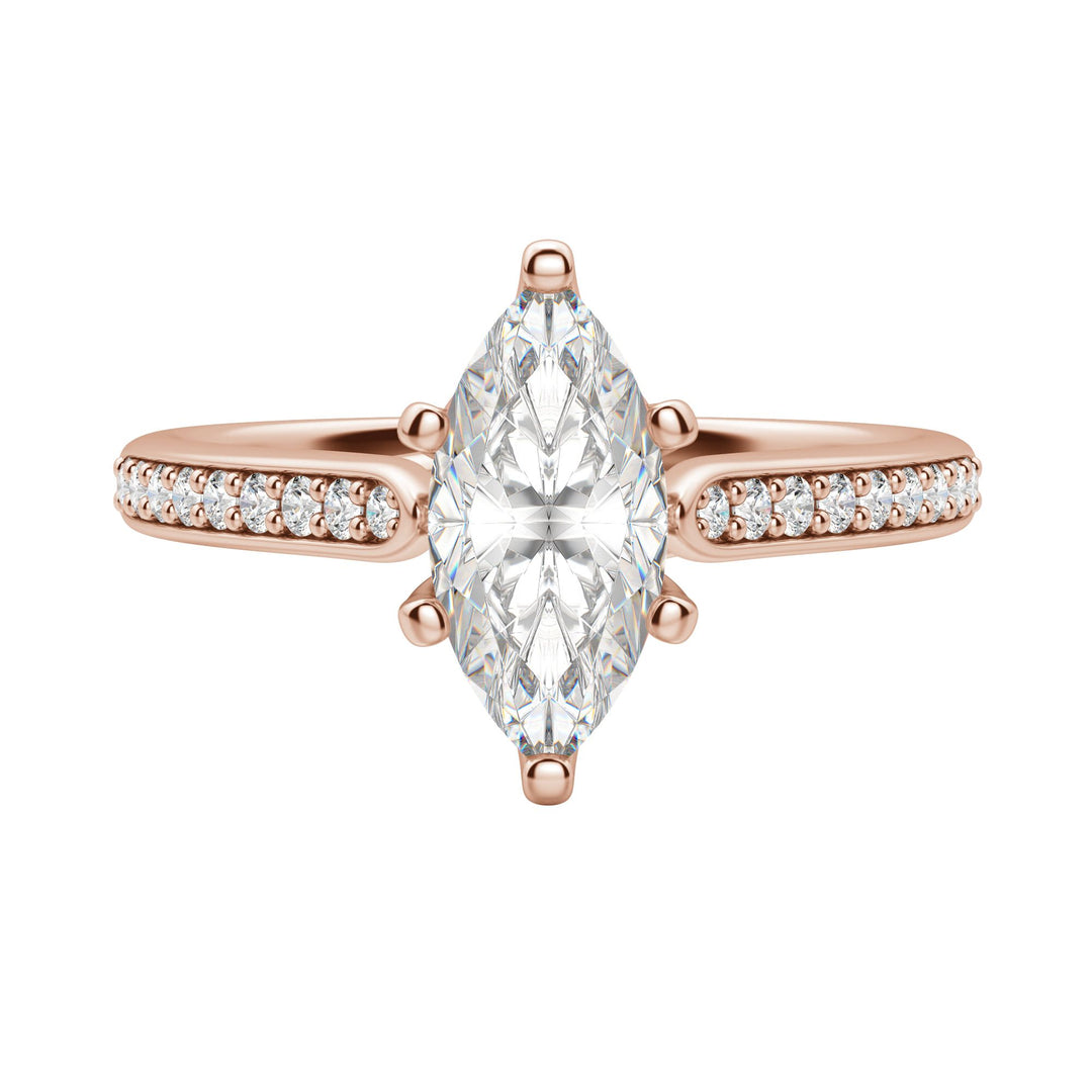 EDIT ACCENTED MARQUISE CUT MOISSANITE ENGAGEMENT RING