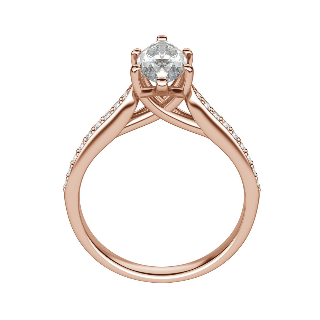 EDIT ACCENTED MARQUISE CUT MOISSANITE ENGAGEMENT RING