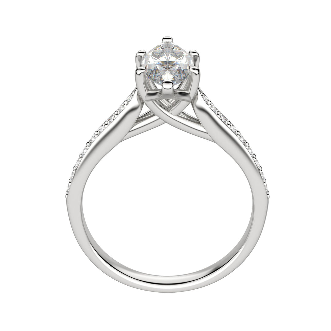 EDIT ACCENTED MARQUISE CUT MOISSANITE ENGAGEMENT RING