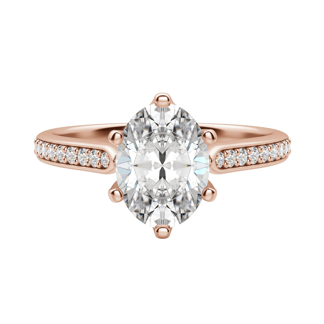 EDIT ACCENTED OVAL CUT MOISSANITE ENGAGEMENT RING