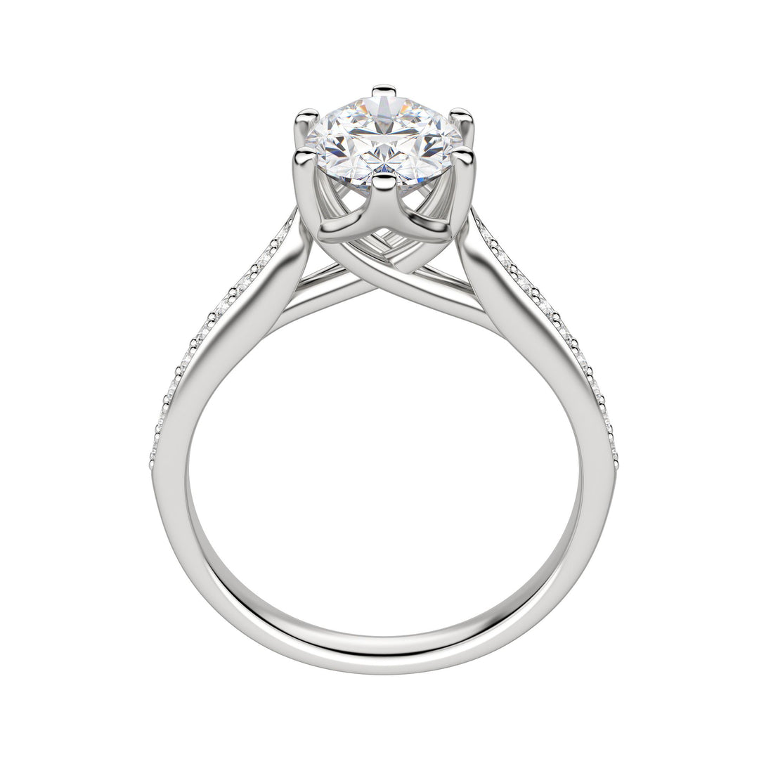 EDIT ACCENTED OVAL CUT MOISSANITE ENGAGEMENT RING