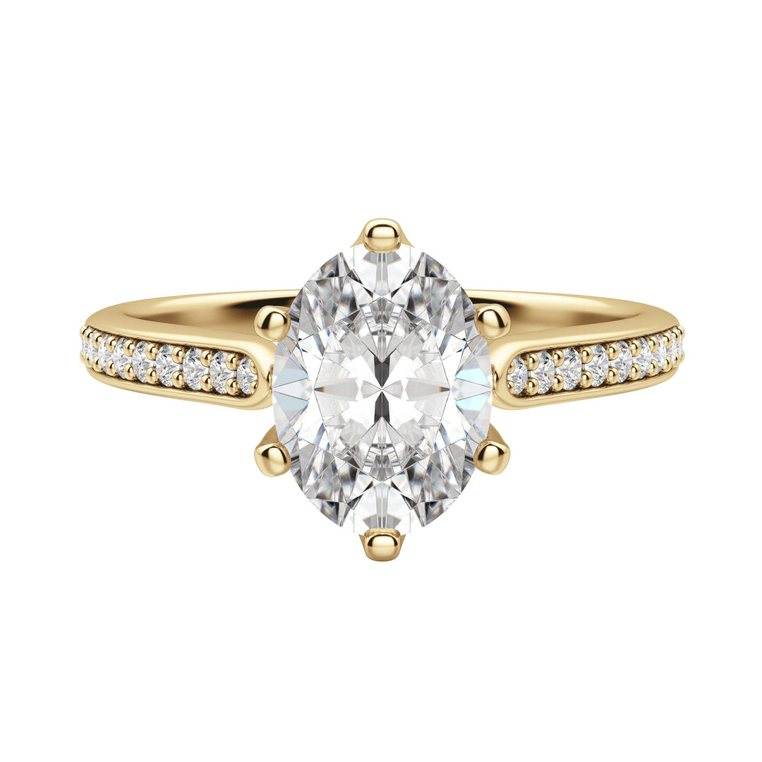 EDIT ACCENTED OVAL CUT MOISSANITE ENGAGEMENT RING