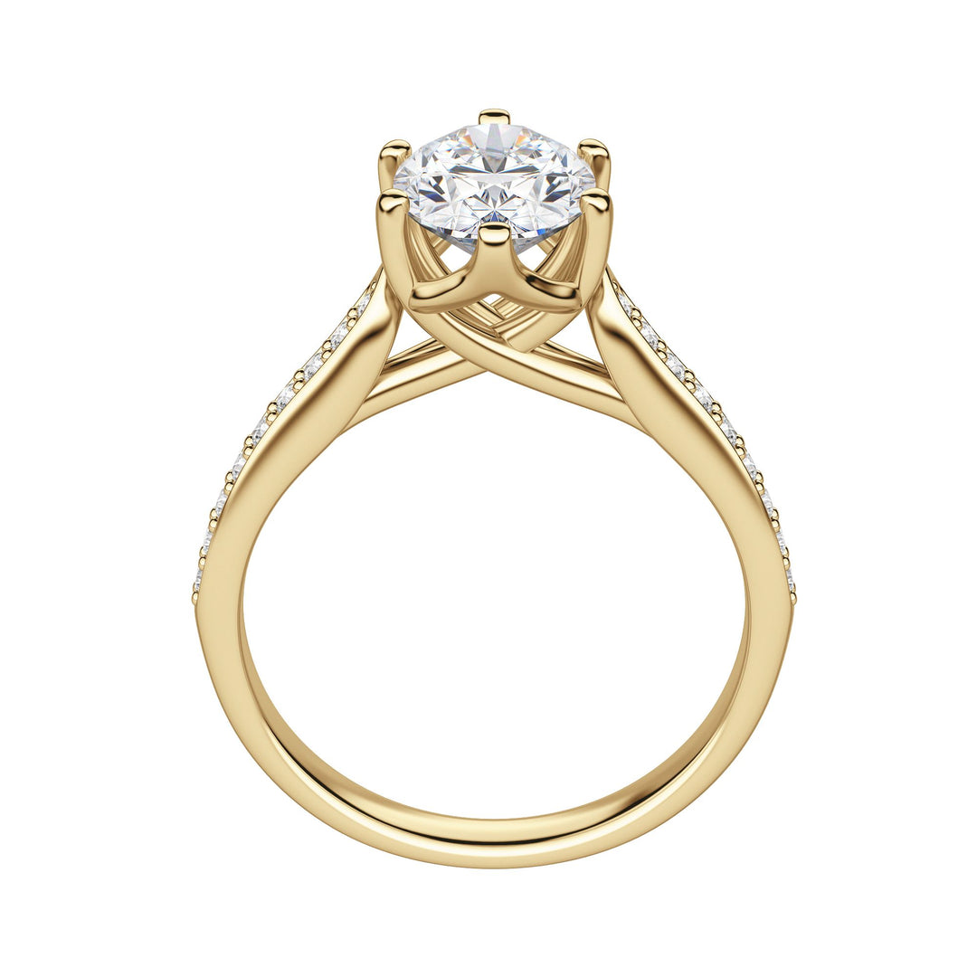 EDIT ACCENTED OVAL CUT MOISSANITE ENGAGEMENT RING