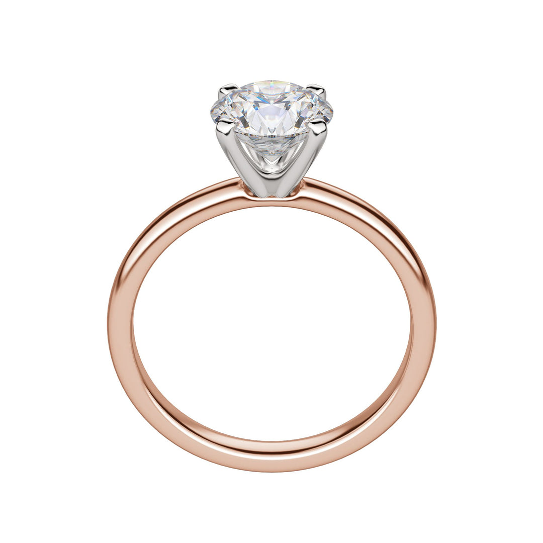 BARE 4-PRONG ROUND CUT MOISSANITE ENGAGEMENT RING