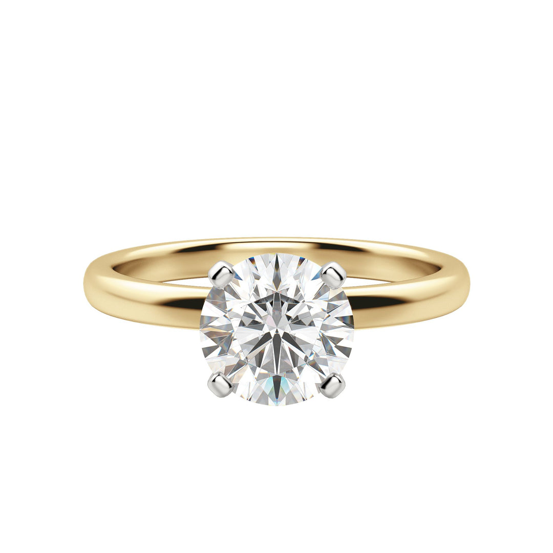 BARE 4-PRONG ROUND CUT MOISSANITE ENGAGEMENT RING