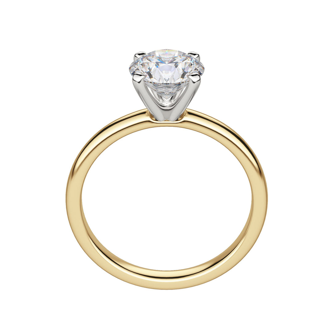 BARE 4-PRONG ROUND CUT MOISSANITE ENGAGEMENT RING