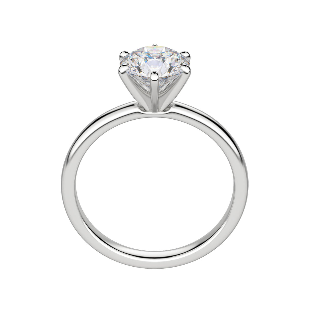 BARE 6-PRONG ROUND CUT MOISSANITE ENGAGEMENT RING