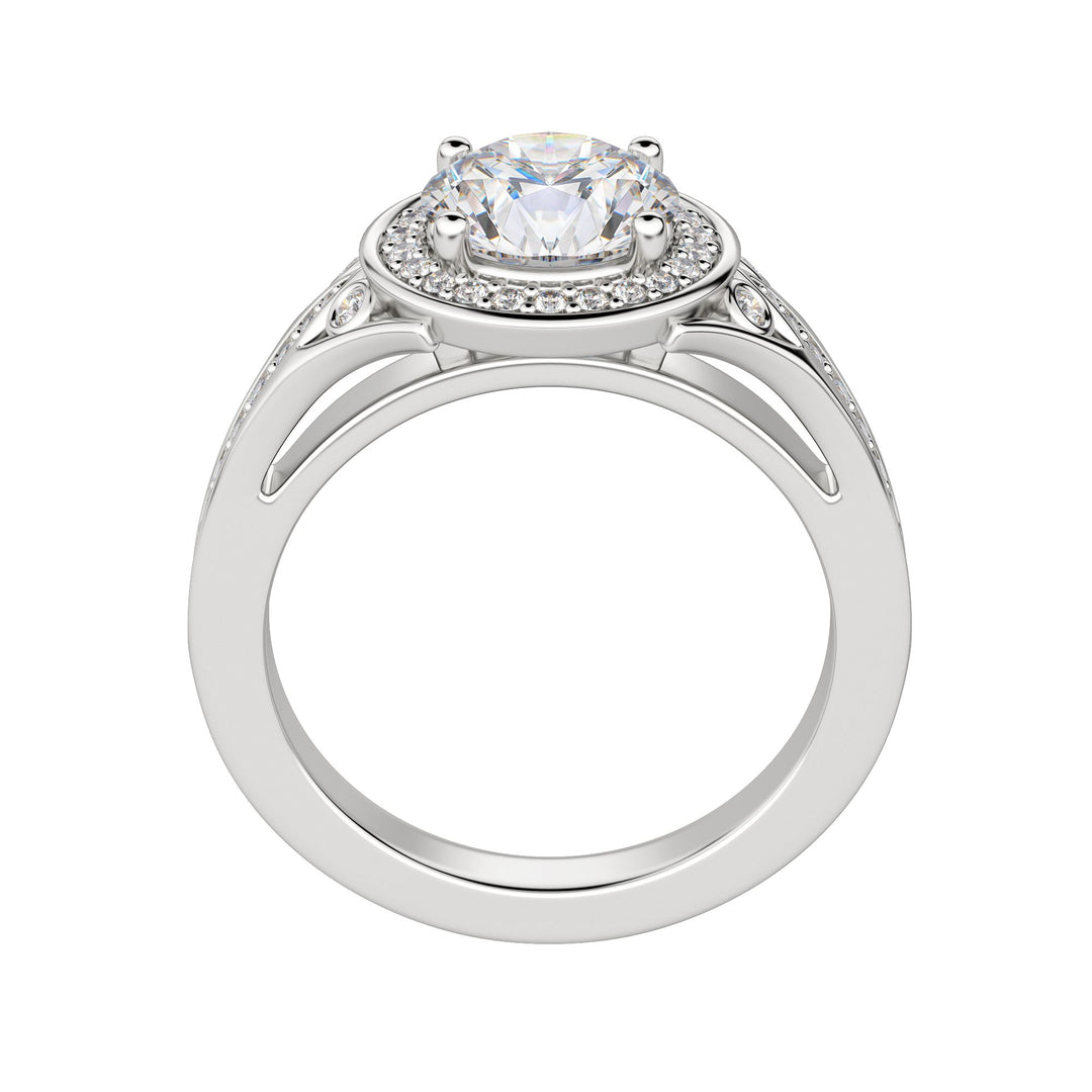 BOLD ROUND CUT MOISSANITE ENGAGEMENT RING