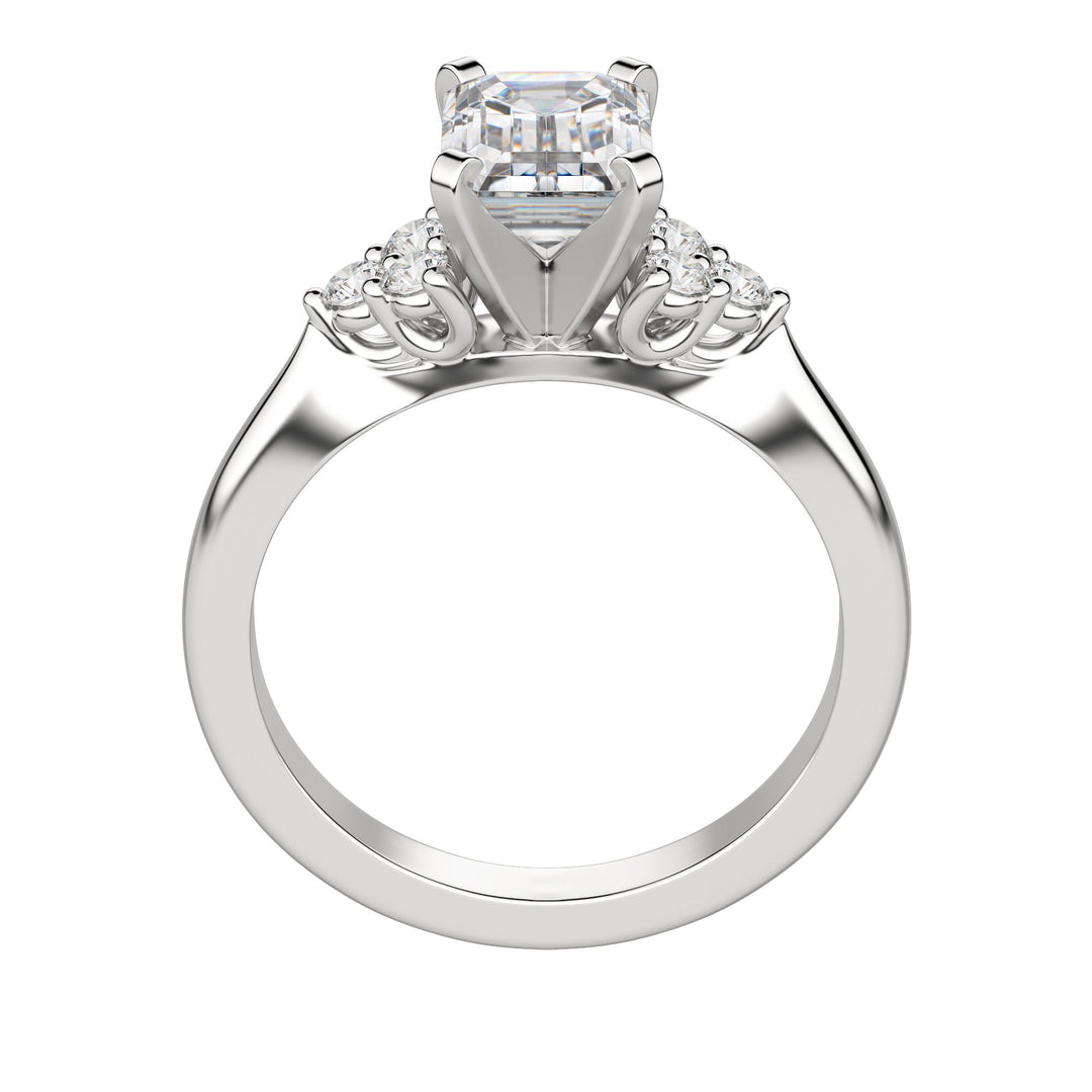 CALM EMERALD CUT MOISSANITE ENGAGEMENT RING