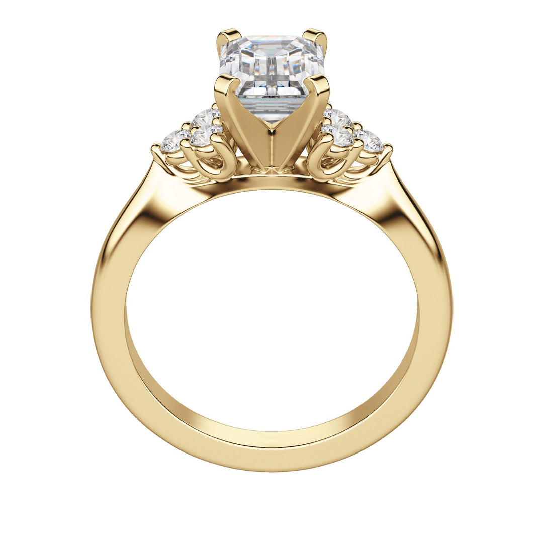 CALM EMERALD CUT MOISSANITE ENGAGEMENT RING