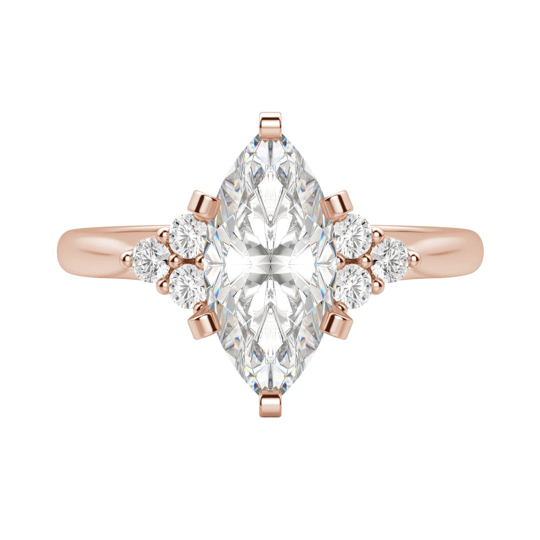 CALM MARQUISE CUT MOISSANITE ENGAGEMENT RING