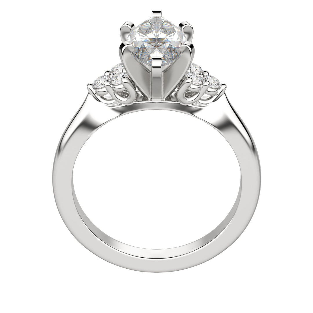 CALM MARQUISE CUT MOISSANITE ENGAGEMENT RING