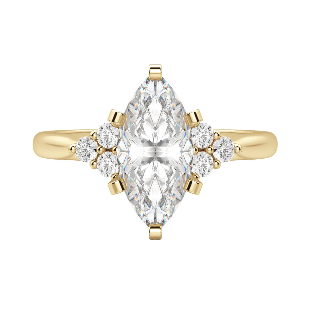 CALM MARQUISE CUT MOISSANITE ENGAGEMENT RING