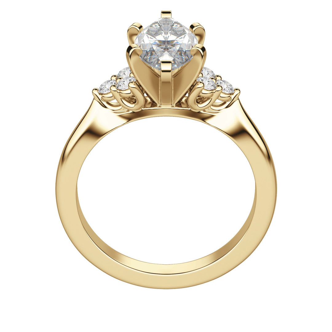 CALM MARQUISE CUT MOISSANITE ENGAGEMENT RING