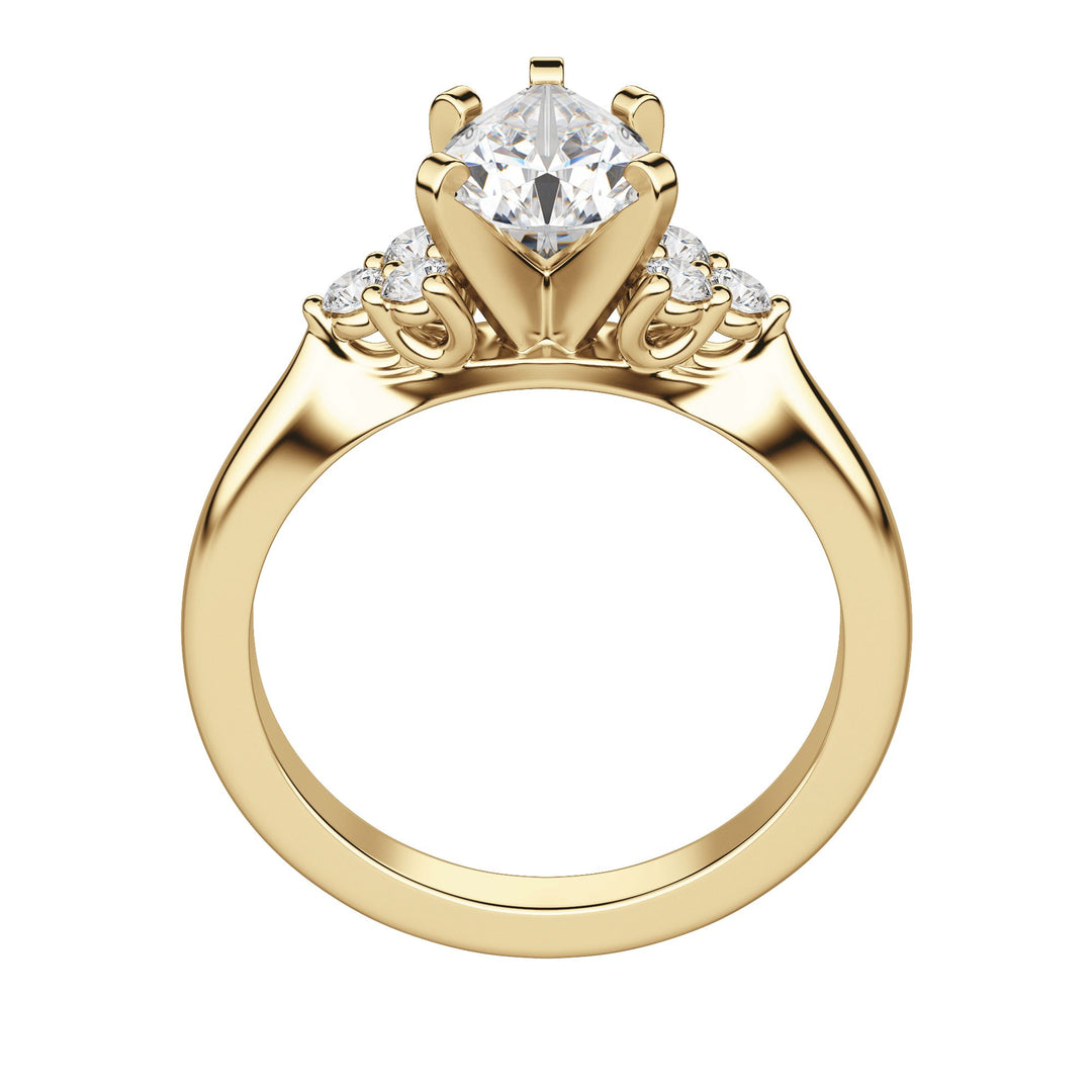 CALM PEAR CUT MOISSANITE ENGAGEMENT RING