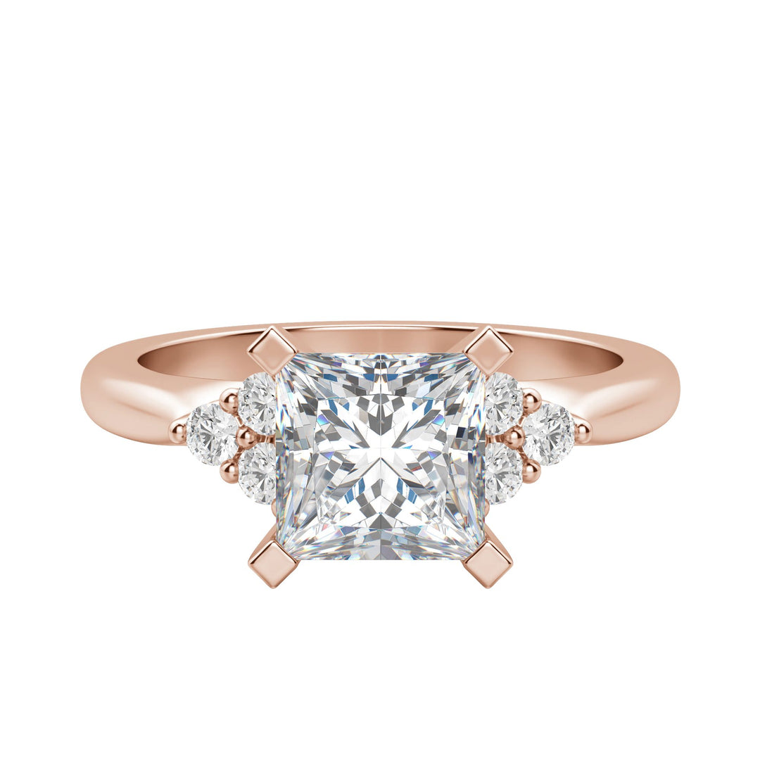 CALM PRINCESS CUT MOISSANITE ENGAGEMENT RING