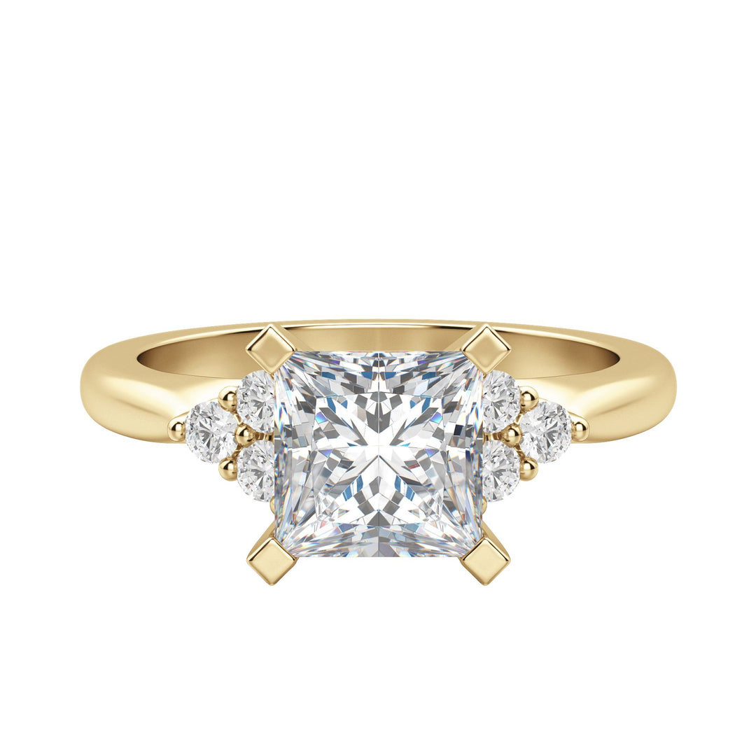 CALM PRINCESS CUT MOISSANITE ENGAGEMENT RING