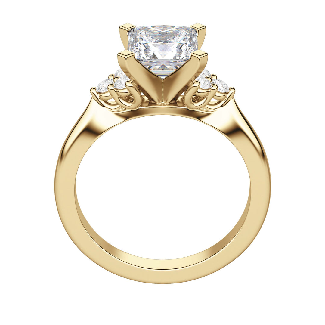 CALM PRINCESS CUT MOISSANITE ENGAGEMENT RING