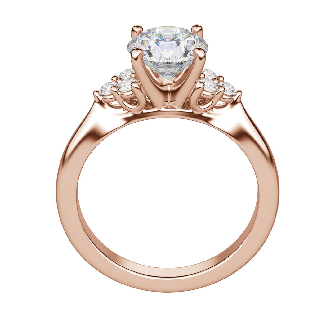 CALM ROUND CUT MOISSANITE ENGAGEMENT RING