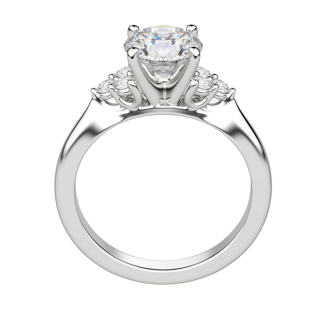 CALM ROUND CUT MOISSANITE ENGAGEMENT RING